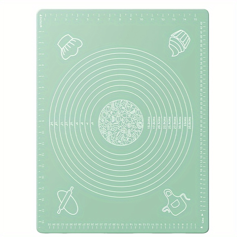 TEMU Extra-thick Silicone Pastry Mat 19.7x15.8in - Bpa-free, Non-slip Surface For Baking, Pizza & Cake Dough - Tool