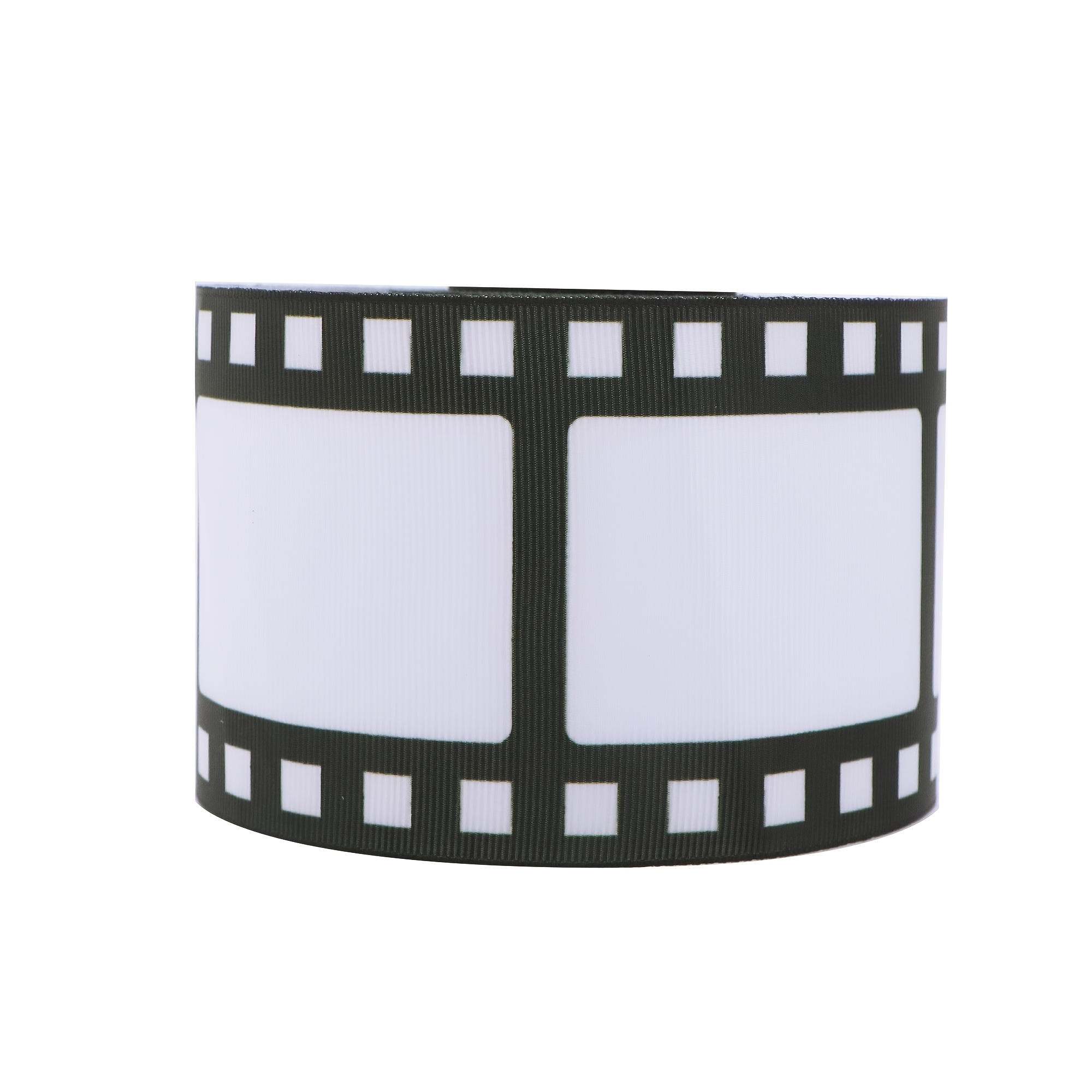 TEMU Rollo de cinta de grosgrain con de película y negro de - Cinta de tela de poliéster de película clásica para envolver regalos, para el cabello,