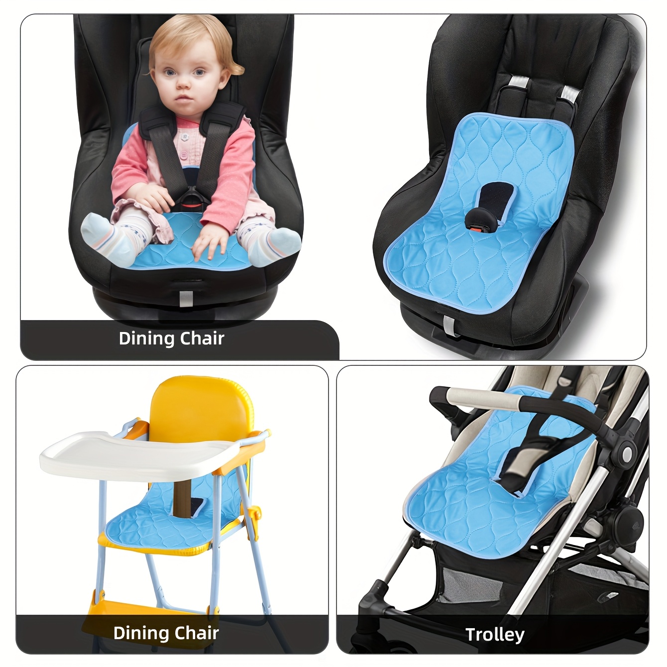 Child Safety Seat Pad, Breathable Mesh Summer Cooling Cushion