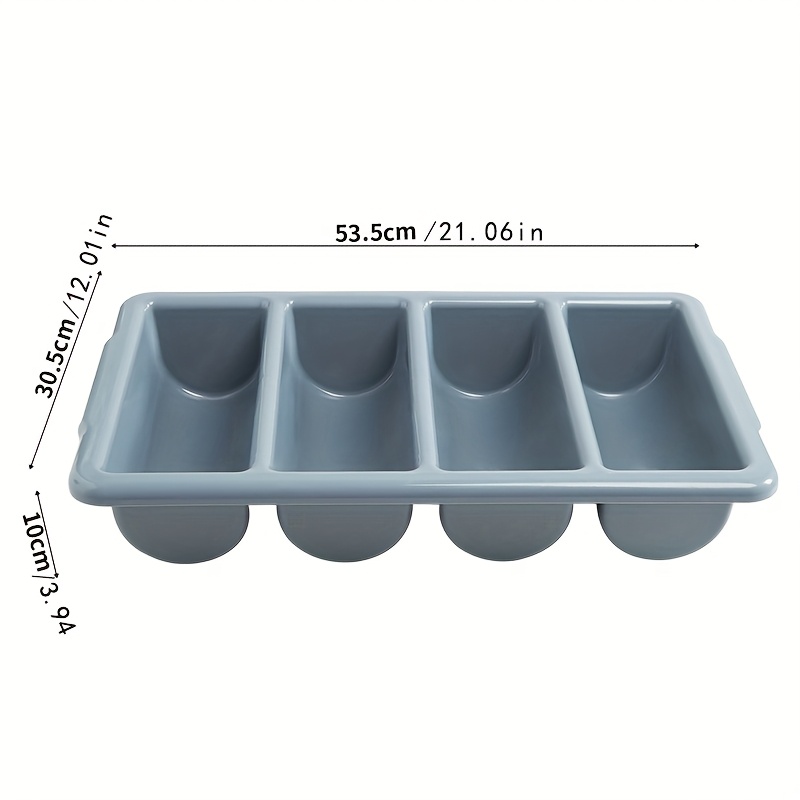 1pc 4 Grid Tableware Storage Box, Hotel Sorting Plate Tableware Basket, Kitchen And Restaurant Tableware Shelf Baskets