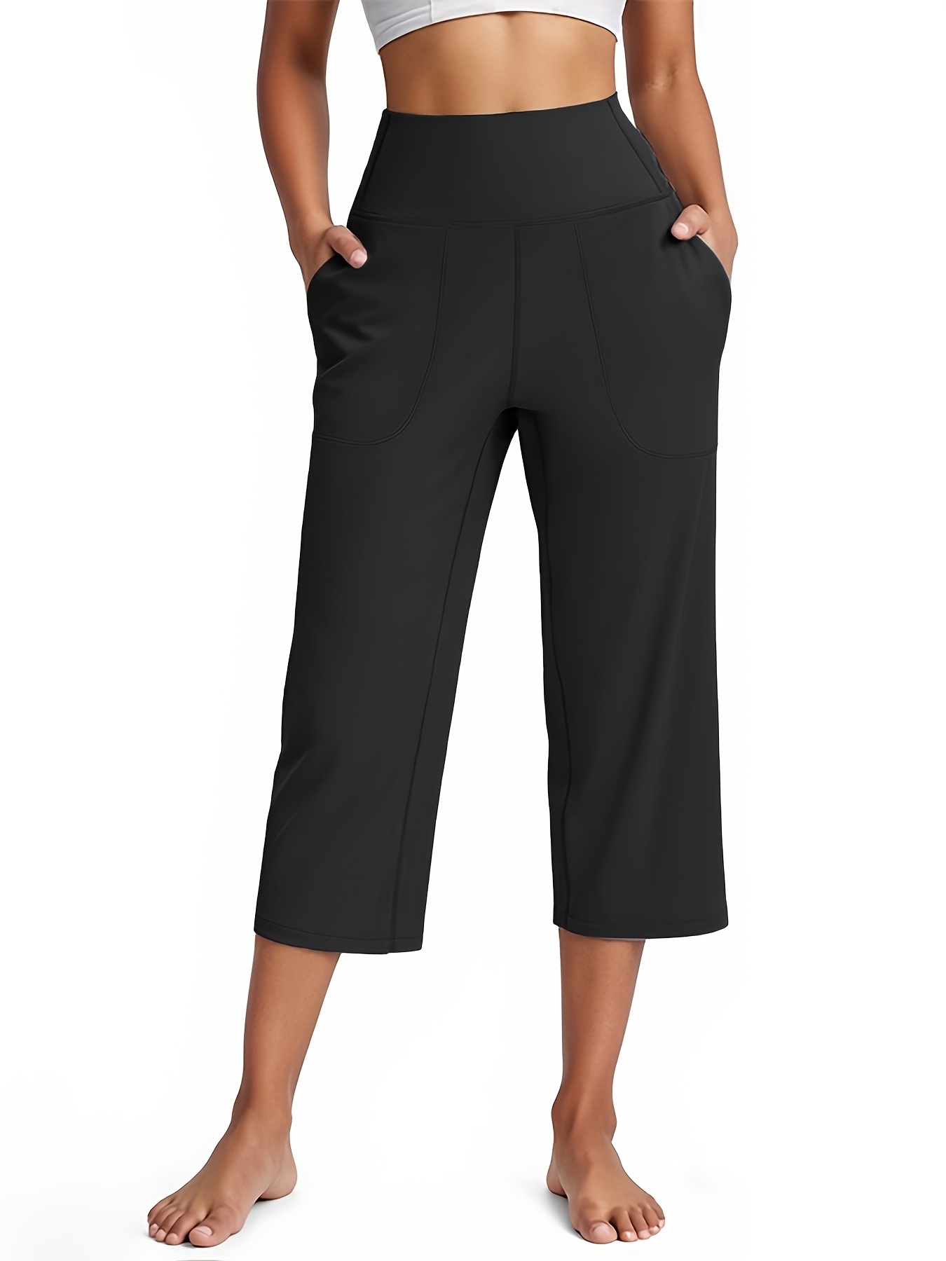 womens loose fitting three quarter pants comfortable   pants casual and comfy workout shorts ideal for   training