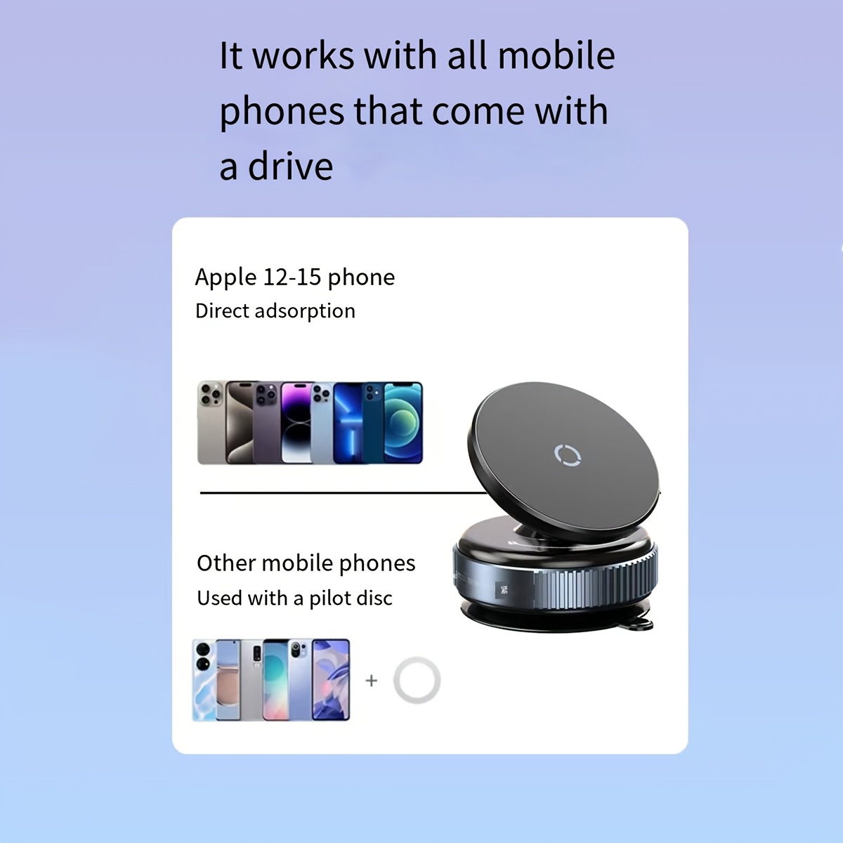 360 degree adjustable gravity car phone holder suction dashboard mount soft pvc material magnetic desktop stand for cars details 3
