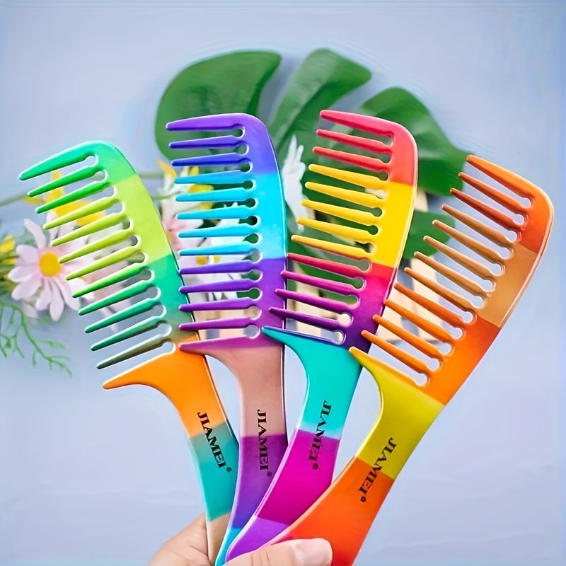 1pc Detangling Hairbrush Beauty Comb Plastic Anti-static Hairbrush Random Color