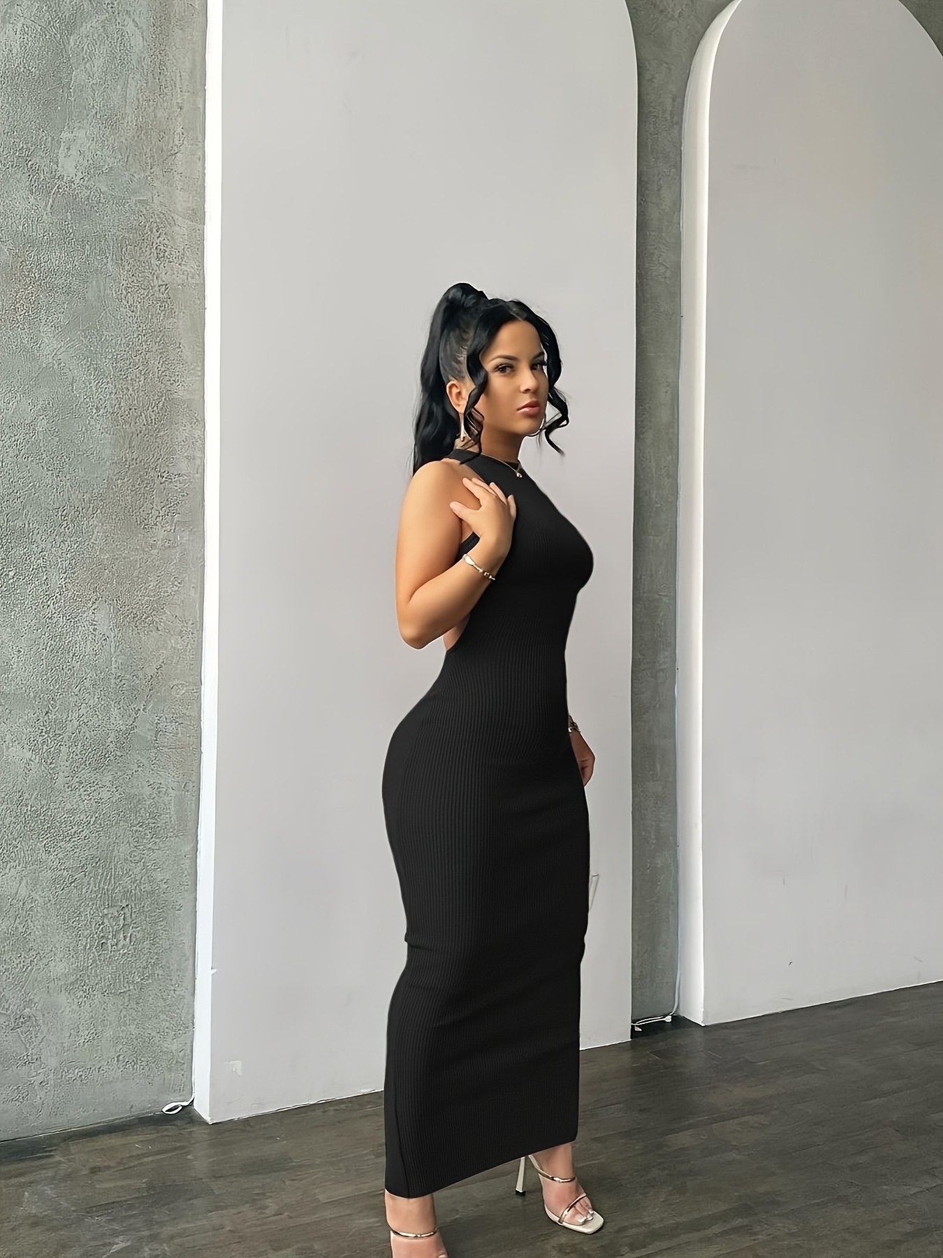 Women * Bodycon Maxi Dress Casual Long Dresses Backless * Wrap Dresses  Vacation Long