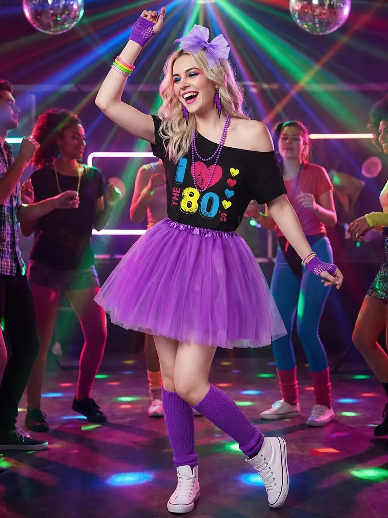 90s neon fancy dress Neon 90s Simple Outfit 90s Rave Dress