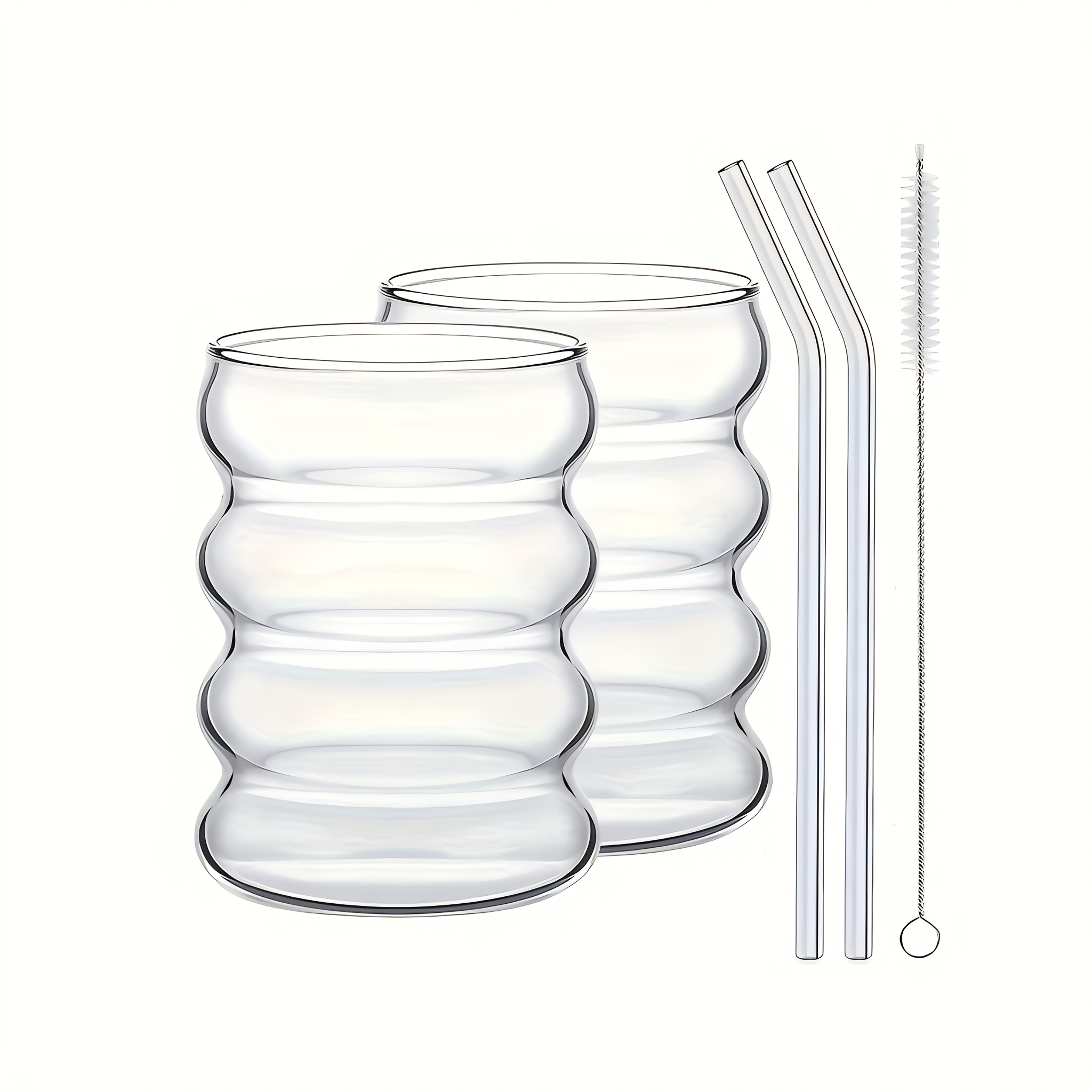 2/4/6 verres à milkshake gobelets ondulés mignons - Temu France