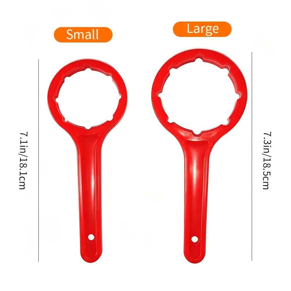 TEMU 2pcs Set Of Lid Openers, Small And Large Wrenches, Universal Plastic Oil Drum Opening, Tool