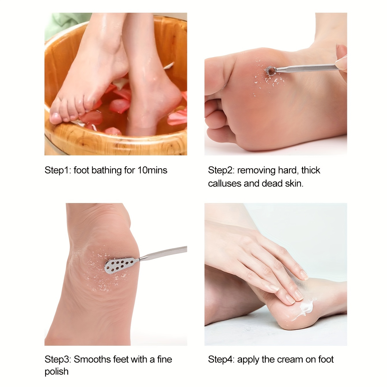 [Heavy-Duty File] 1pc Heavy-Duty Stainless Steel Foot File & Callus Remover | Multi-Functional Grinder, Ergonomic Handle for Cracked Heels, Dead Skin | Reusable, Dual-Sided for Home, Salon, Spa, Nail Care