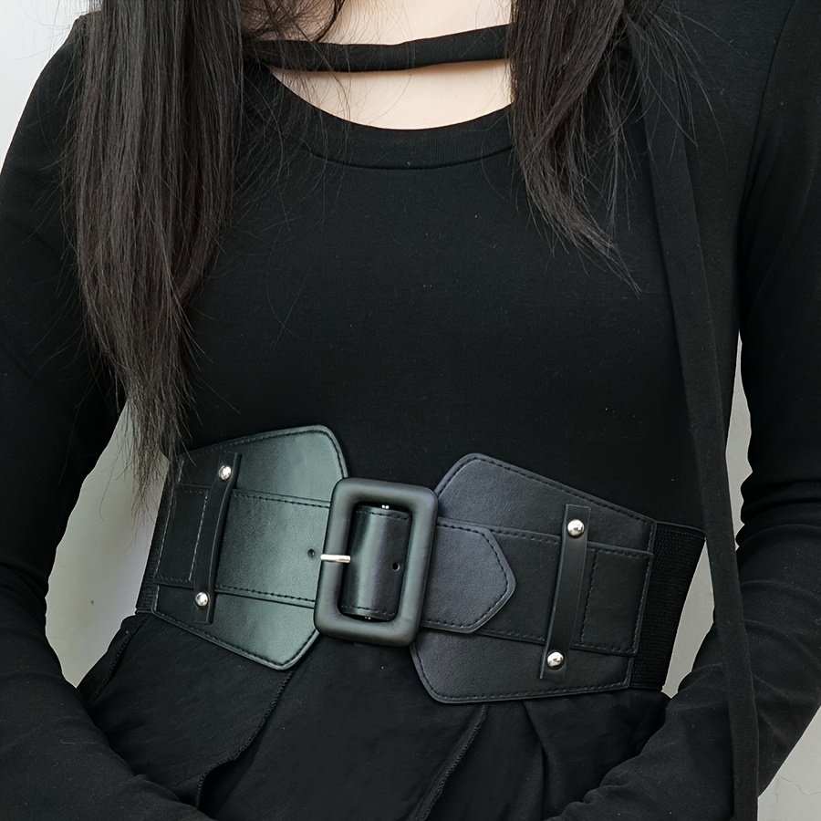 TEMU 1pc Elastic Snap-button Belt Waistband, Recommended For Decorating Dresses