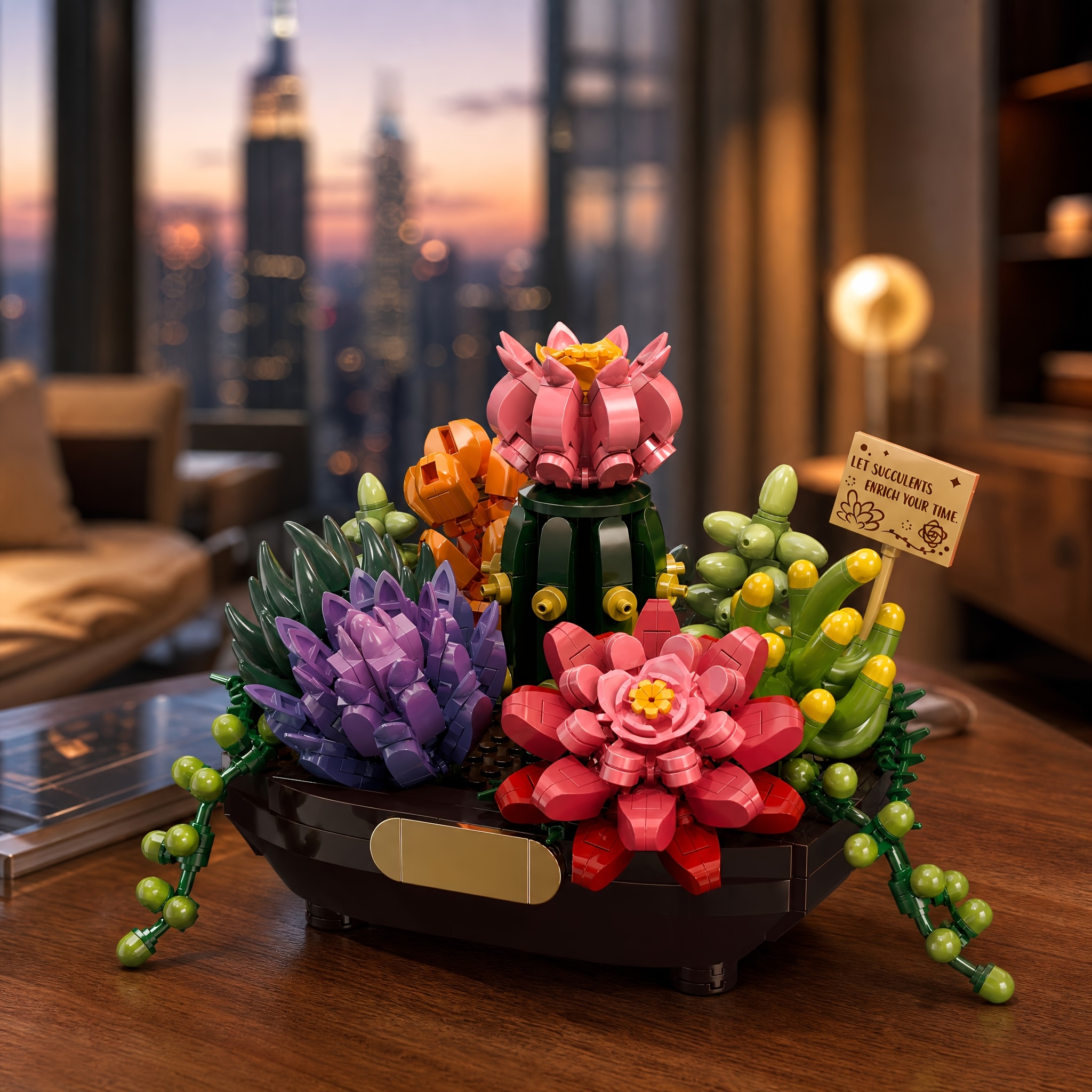 Succulent Bonsai Stacking Blocks Set, STEM Educ