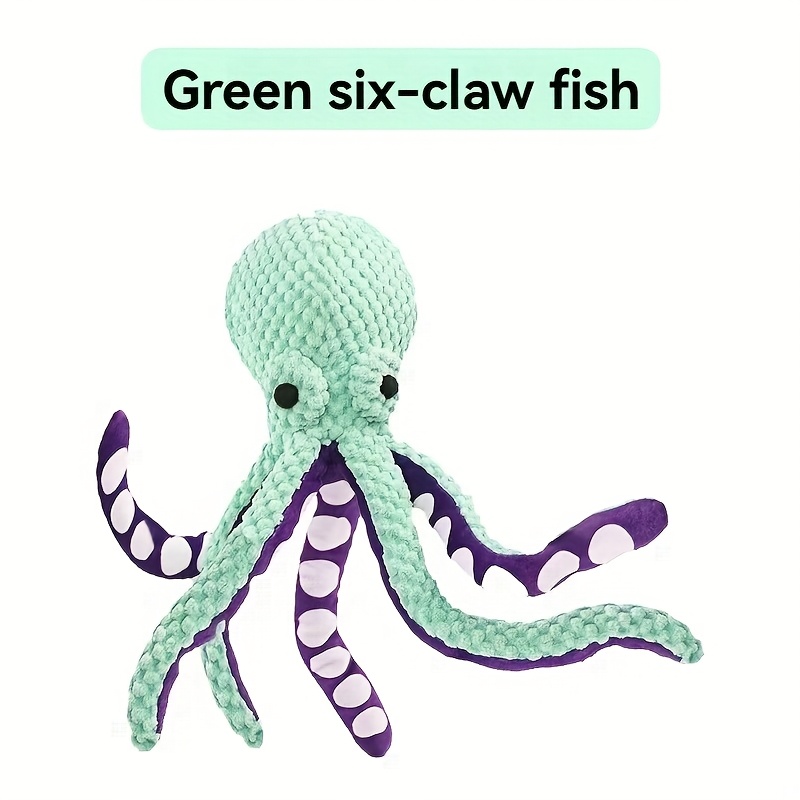 TEMU 1 Interactive Plush Octopus Dog Toy, A Squeaking, Grinding, Chewing Toy Suitable For Medium-sized Dogs, A Pet Toy