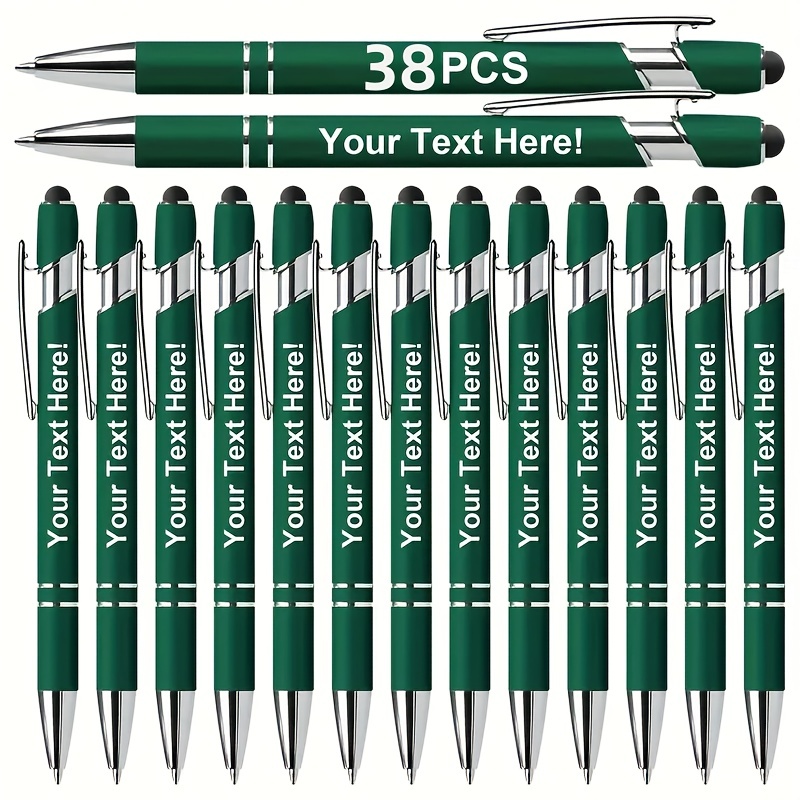 

38-pack Custom Engraved Retractable Metal Ballpoint Pens - , Personalized Gift For Academia And Business