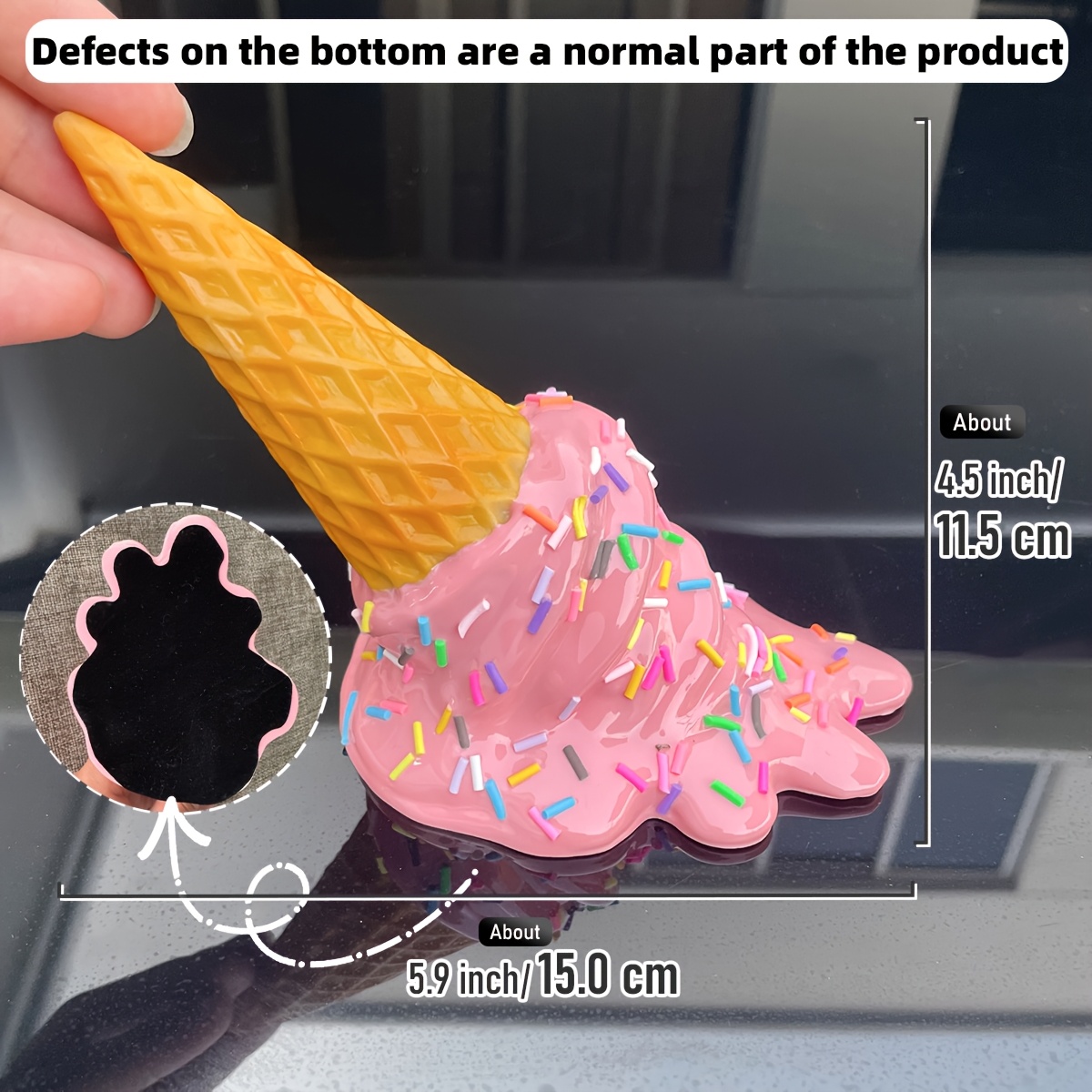 溶けるアイスクリームの彫刻 室内装飾に適した レーション ガーデンの