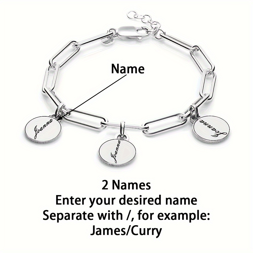 Women's 18K Gold-Plated Personalized Name Bracelet, Custom Gift