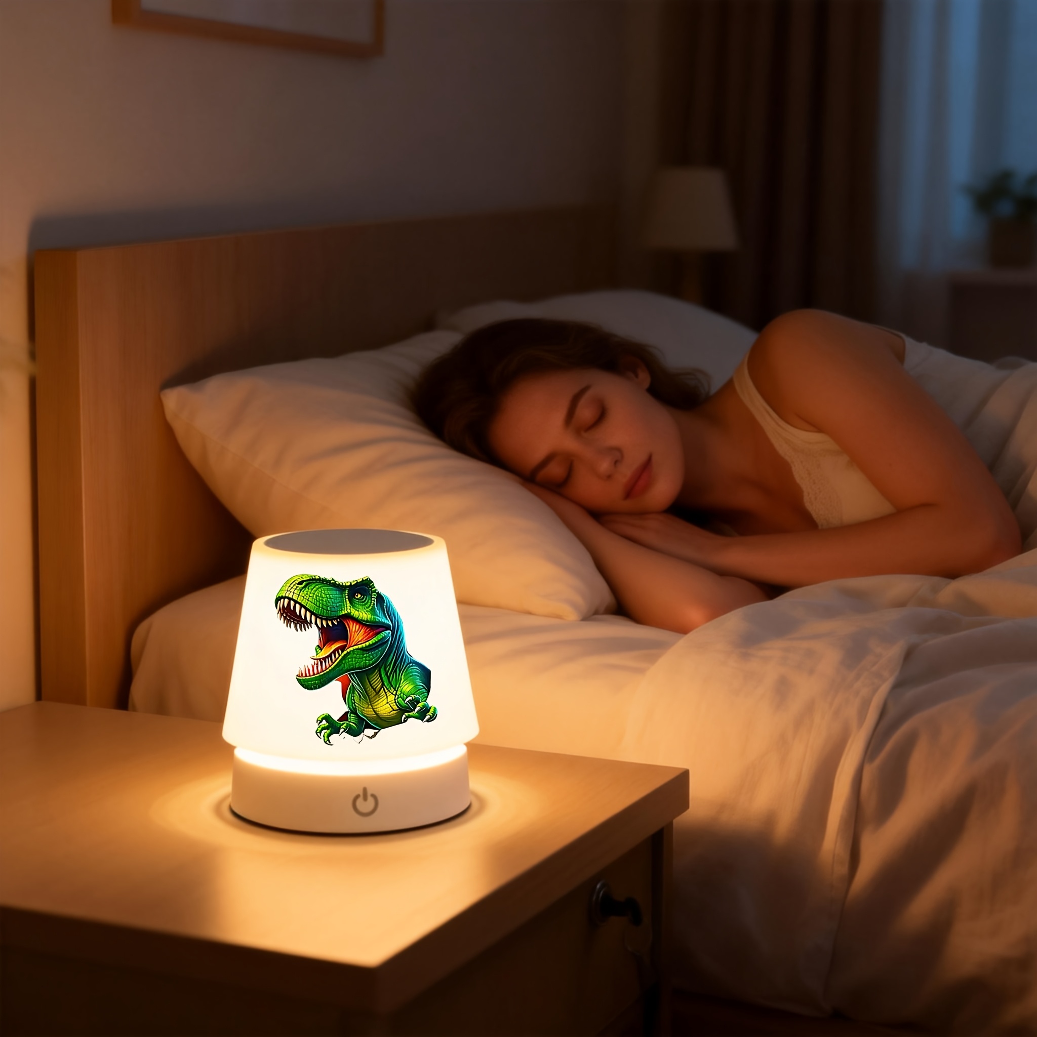 Modern Touch Control LED Table Lamp with Tyrannosaurus Rex Design