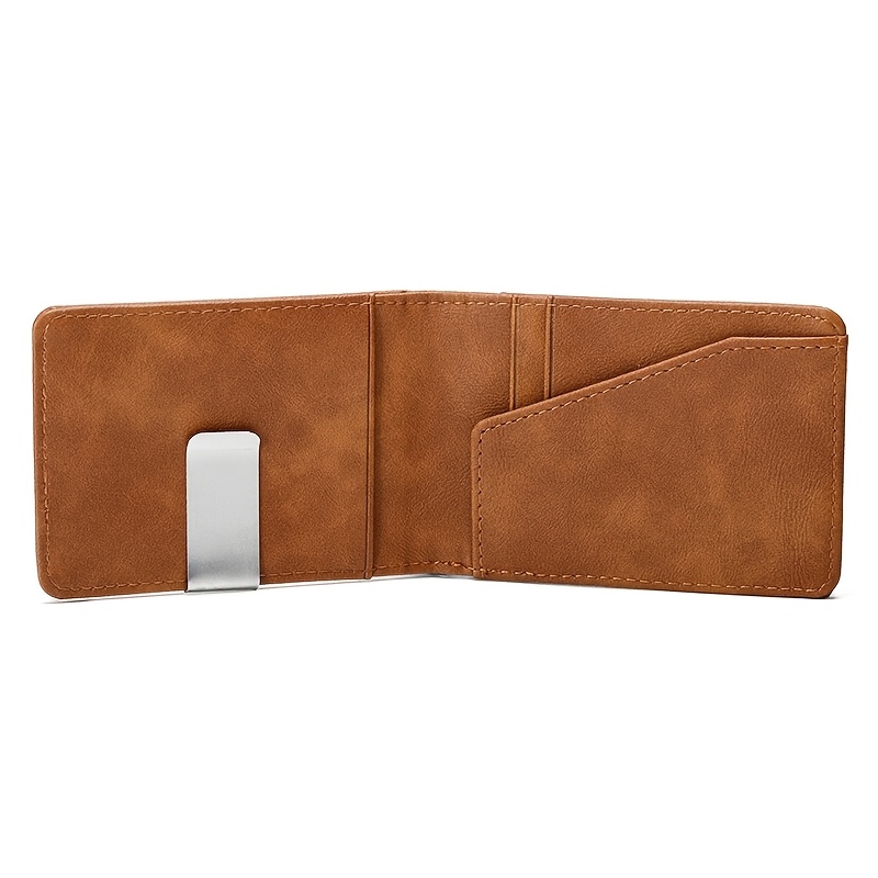 TEMU Billetera Bifold Delgada para Hombre con Clip de Dinero Desmontable, Tarjetero Multirranuras para Efectivo, Tarjetas y Tarjetas SIM, Organizador