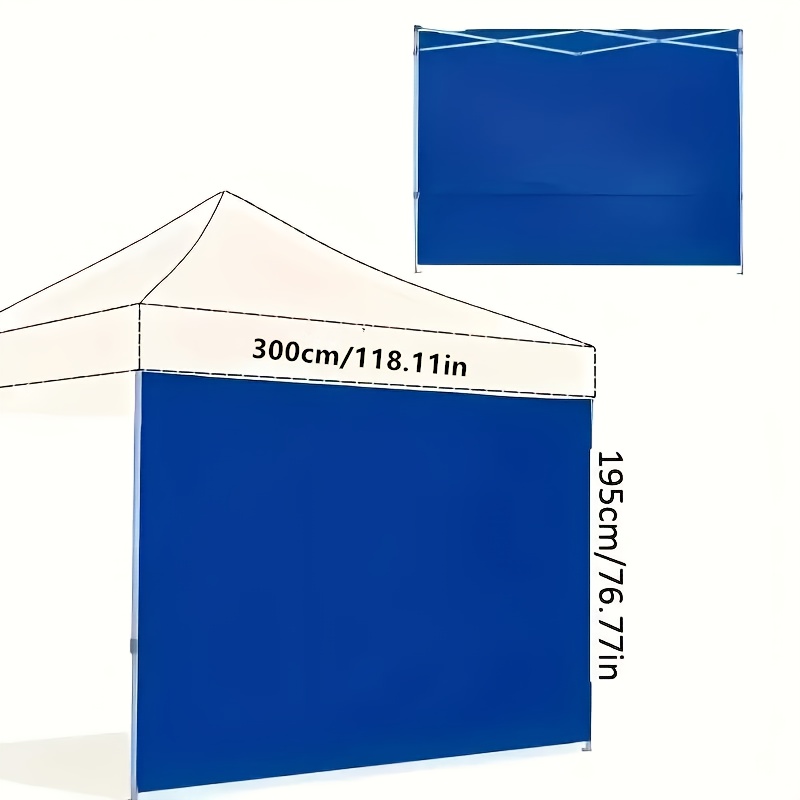 TEMU Semi-shade Barrier Dust Blocking Adjustable Easy To Fold Lightweight Camping Picnic Use Pop-up Tent -use Barrier Cloth With Straps Fixed 1pc 3
