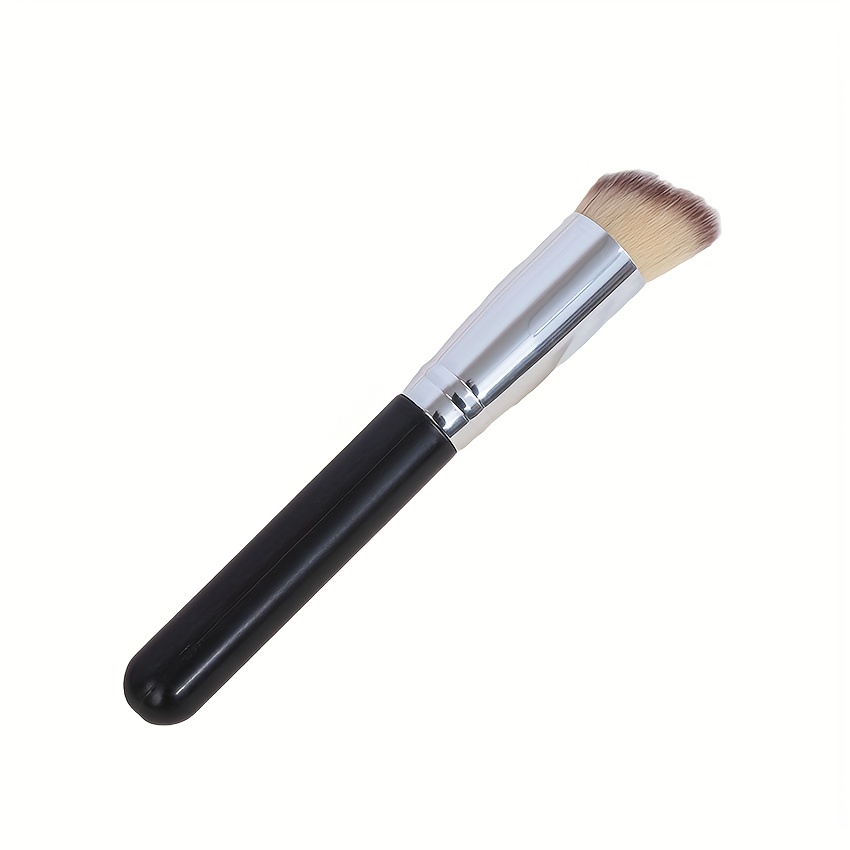 Concealer & Contour Brush - Angled Kabuki For Under Eye Concealing, Nose Sculpting & Blending Liquid/powder/cream, Marks, Effortless Application For Beginners