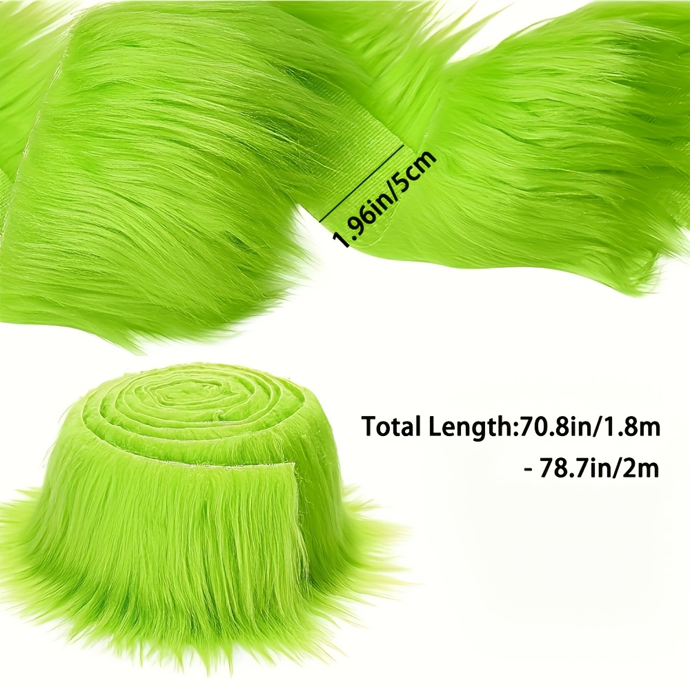 TEMU Green Artificial Fur Tassel Tape, Used For Christmas Tree Decoration, Flower Garlands, And Craft Projects