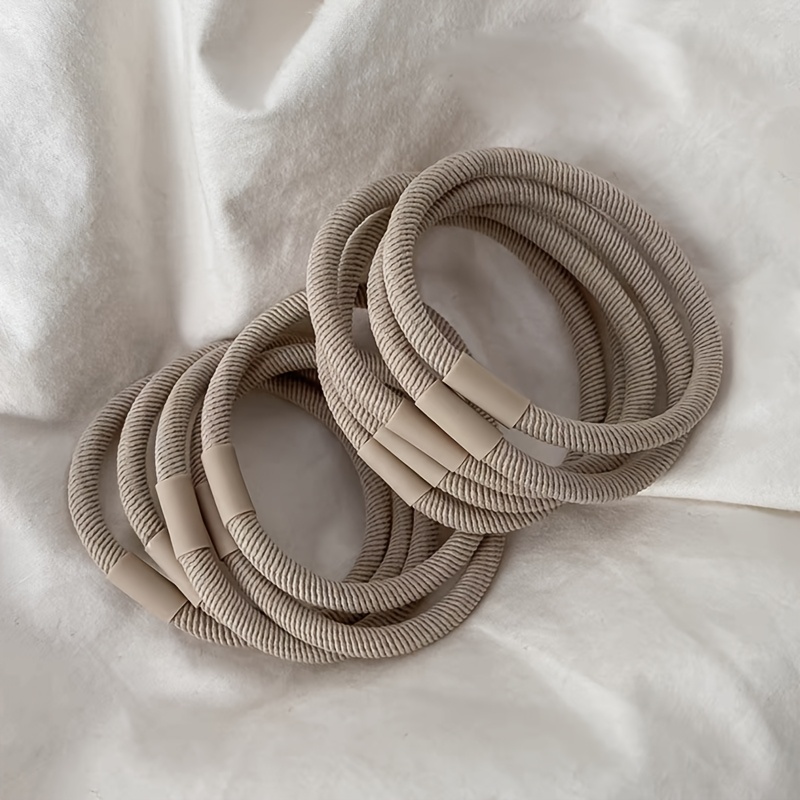 10pcs High Elastic Durable Rubber Band Black Basic Hair Tie Bun Hair Rope Cute Hair Rope Random Color Jewelry