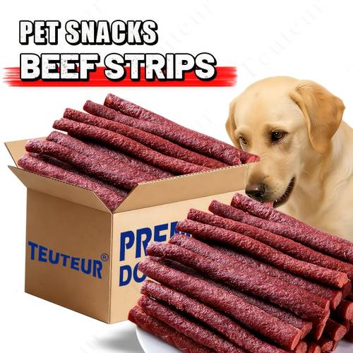 premium naturales de carne de res para perros, snacks saludables de jerky de res para pequeños medianos , recompensas de entrenamiento para teddy golden retriever, palitos molar, de sin proteína, de larga duración para entrenamiento de las