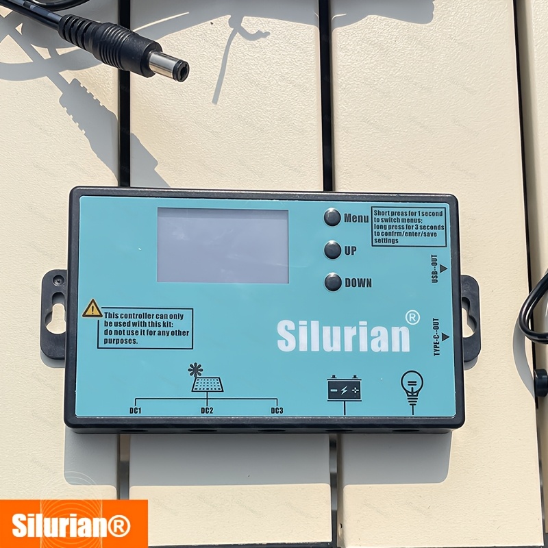 Kit de panel solar Silurian 1pc/2pcs/3pcs + 1 conector rápido 30A, controlador solar, ideal para cargar equipos como patios, camping al aire libre, vehículos recreativos (RV) y monitorear luces de calle