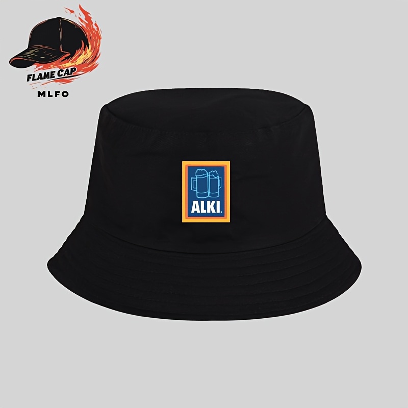 Image of Alki Printed Unisex Hat Stylish And Trendy Bucket Hat Perfect For Daily Wear, Parties, Fishing, Or Shopping Lightweight And Comfortable, Foldable Design Ideal Holiday Gift