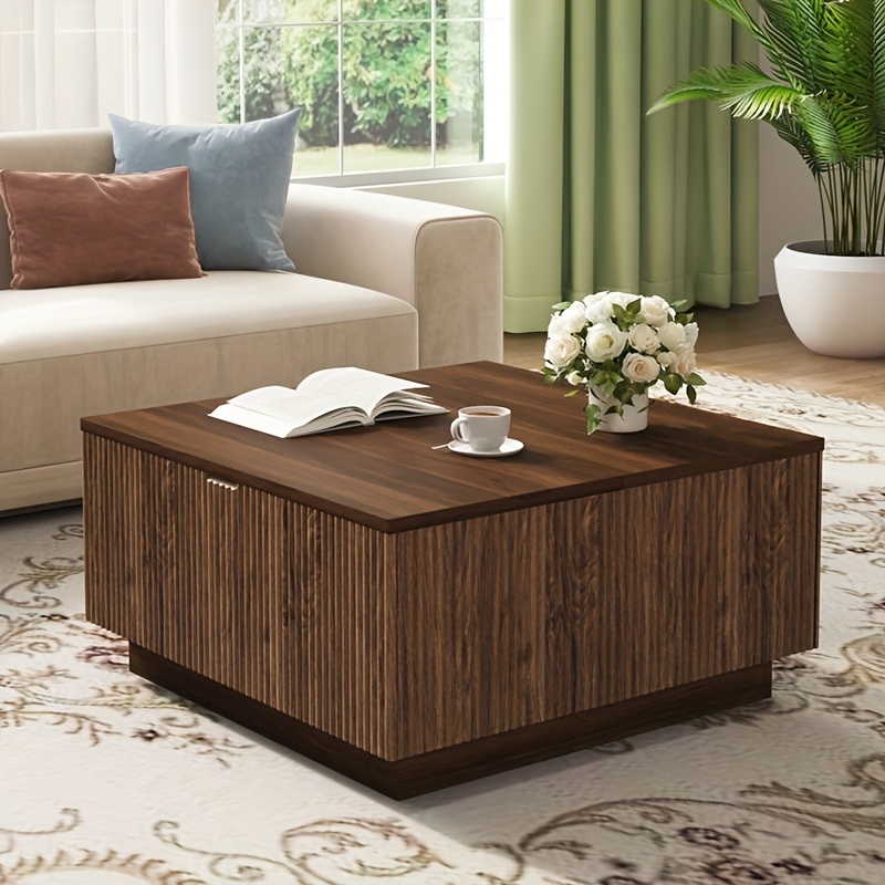 Liftable Square Walnut Table