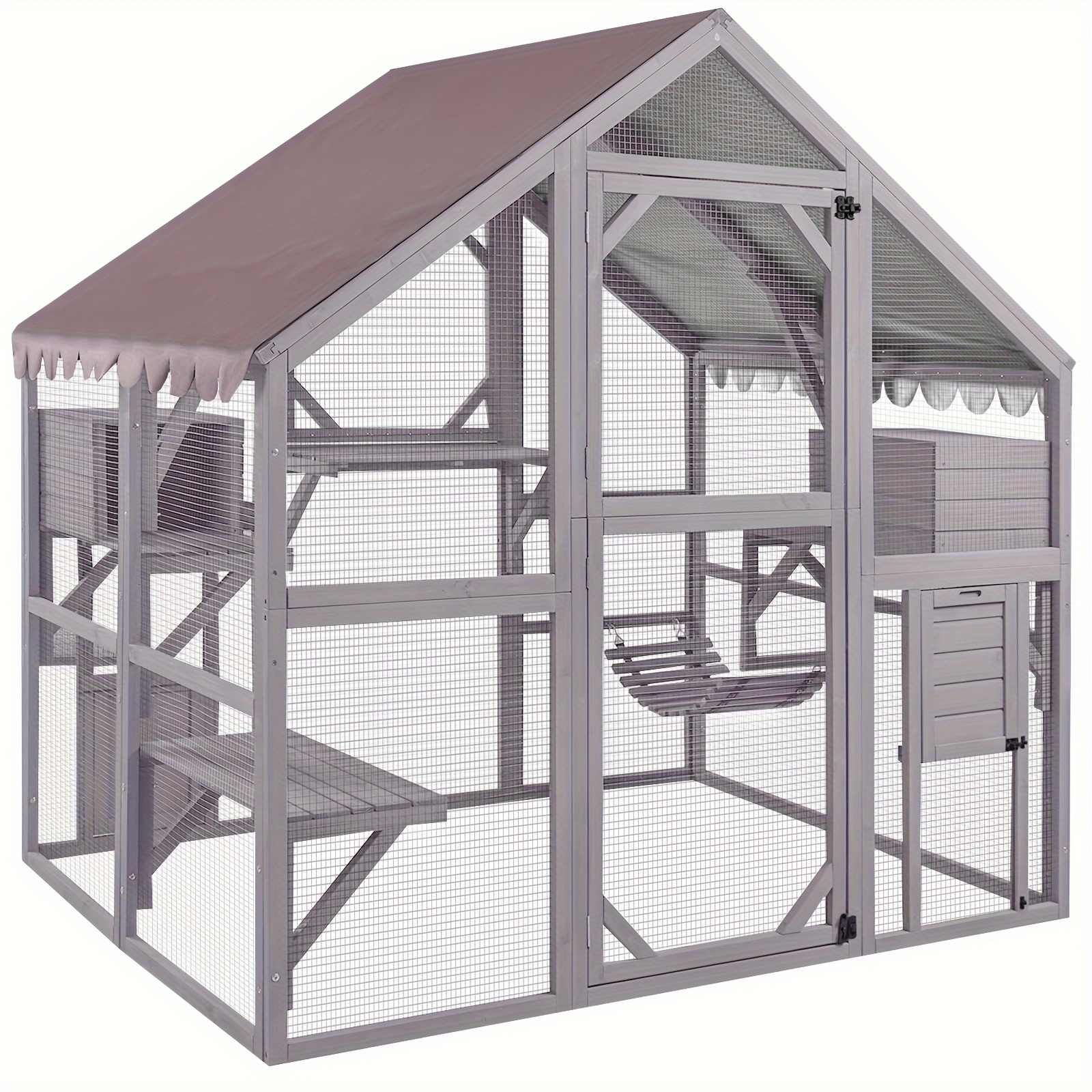 

Aivituvin Cat House, Outdoor Extra Large Cat Enclosures With Waterproof Cover, Perfect For Kitty Playpen