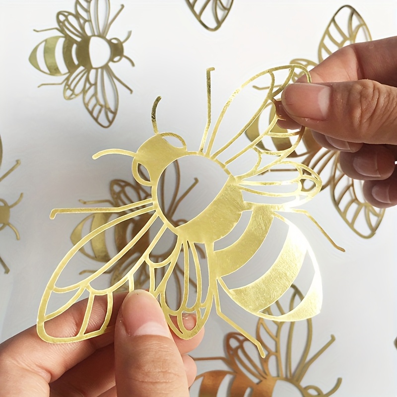 12pcs Wall Decals - 3 Styles, Removable Self-adhesive Bee Stickers For Birthday Parties, Cake Decorations, Wedding Decor, Party Wall Decor | Elegant Wall Accents | Self-adhesive Bee Decorations
