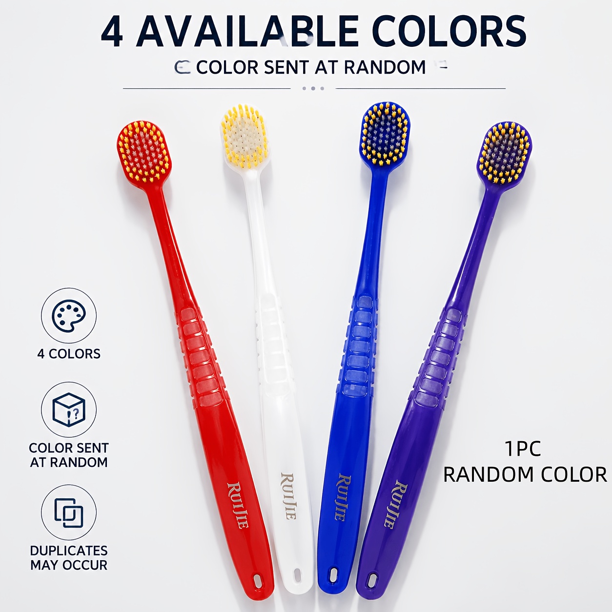 Japanese Style Manual Toothbrush with Wide Head and Soft Bristles