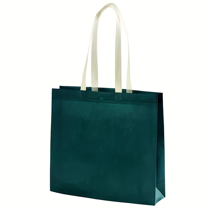 50 Customizable Solid Color Tote Bags with Snap Buttons