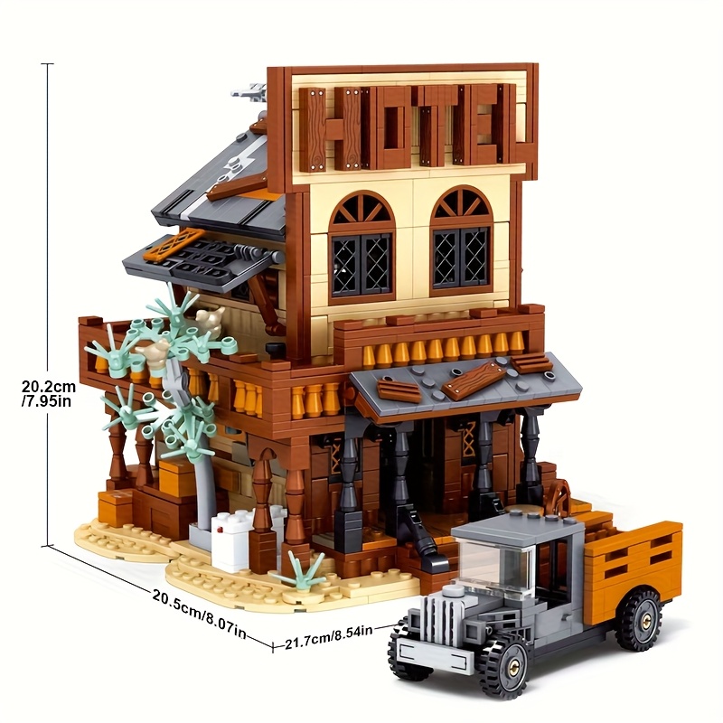 Image of (no Original Box) (no Light) 1597pcs Home Decoration Hotel Buildings Block Set For Gift, Jd109 Hotel Toys Modular Buildings Model Block Brick For Birthdays, Halloween, Christmas Gift