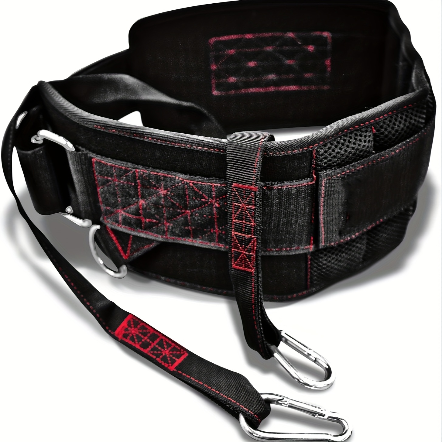 Image of Dip Belt | Closure - No Sliding Down | Back Support | 45-degree Rings - Comfortable Dip Position | 40-inch Strap And 2 Snap Hooks - For Dips, , Squats, Weightlifting