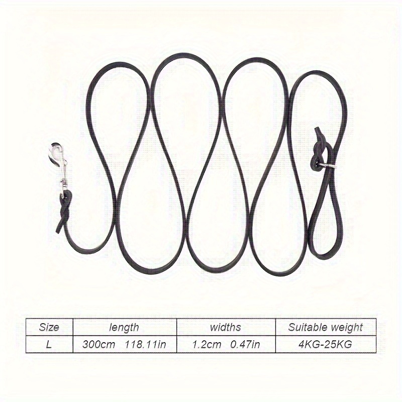 Leather Dog Leash, Long Cowhide Leash for Hands-Free Use