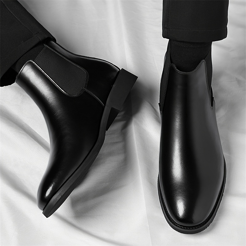 Men'S Chelsea Boots, Versatile And Stylish British-Style Short Boots, Comfortable And Breathable Mid-Calf Shoes