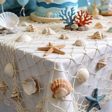 Decoração de Parede de Rede de Pesca Suspensa, 1 Peça, Tema Náutico de Praia com Rede de Peixes e Placa "FELIZ ANIVERSÁRIO", Decoração de Parede para Casa em Estilo Mediterrâneo para Quarto, Sala de Estar, Festa, Casamento, Pano de Fundo para Fotos, Decoração Costeira Oceânica