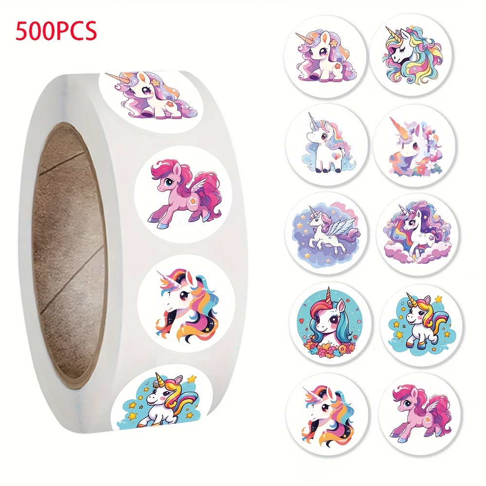 500pcs Cartoon Decal Roll - , Self-adhesive Decals For Phone Cases, Notebooks, Envelopes & Journals, Decorative, Hand-drawn