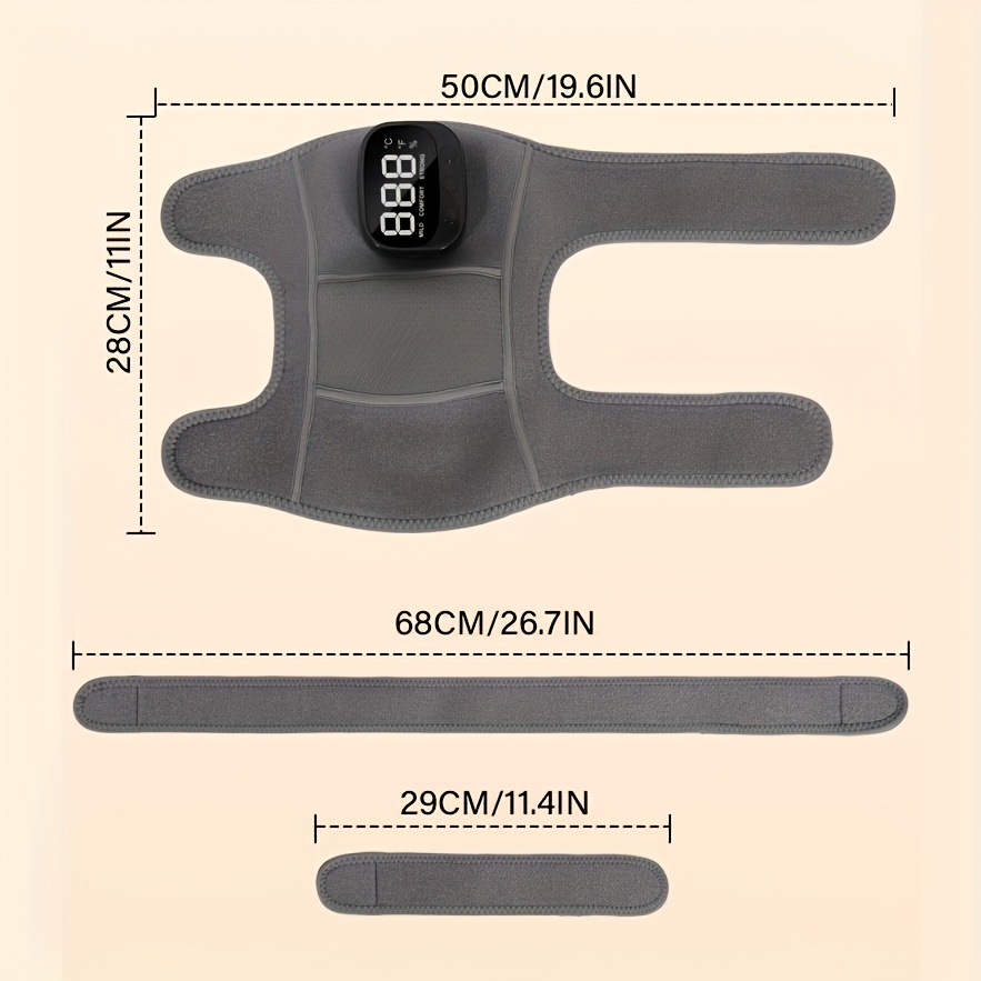 Kelių masažuoklis, įkraunamas šildantis kelių masažuoklis – tinka po darbo, sėdėtįms darbams ir gyvenimui, esant sėdėtįs būdu, maitinamas baterijomis, medžiaga, ergonomiškas dizainas, šiltas ir patogus
