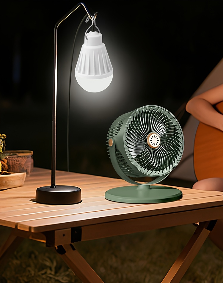 A Easy Outdoor Solar-Powered Floor Fan with a Circulating Function, Featuring Four Height Adjustment Modes, a Type-C Quick Charging Version, a Five-Speed Desktop Fan, a Retractable Electric Floor Fan, an Ultra-Long-Lasting Outdoor Cooling Device