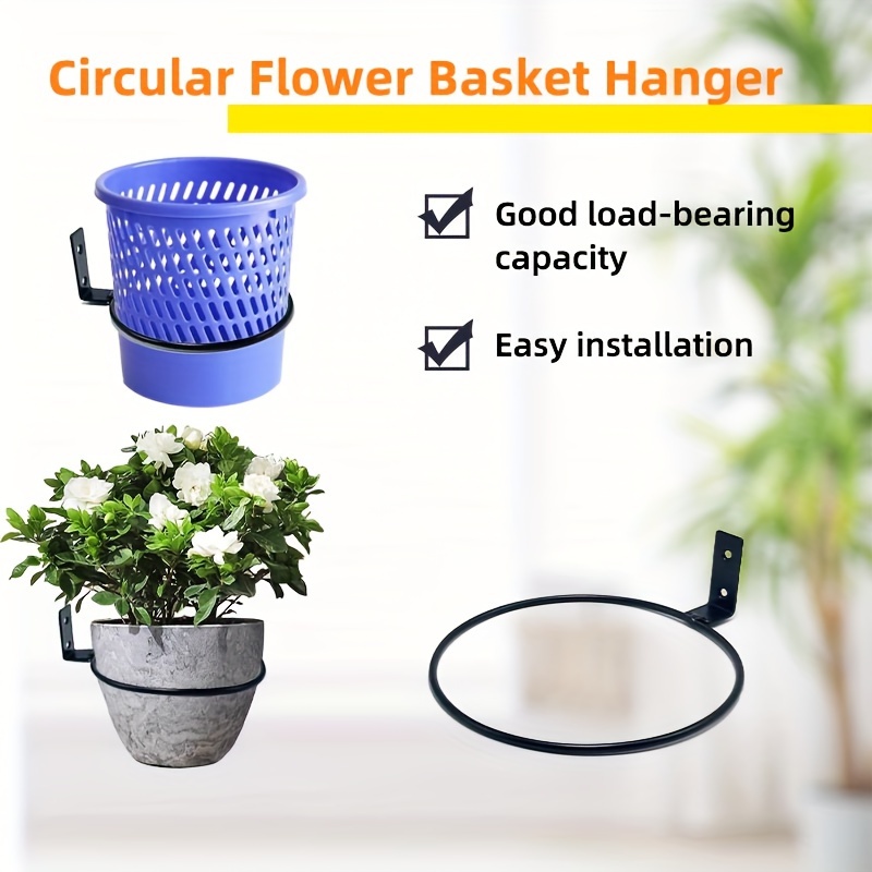 

Wall-mount Metal Plant Holder Bracket - Hanging Hanger With Strong Capacity And For Indoor Plants, Basketball & Cat Bowl Support