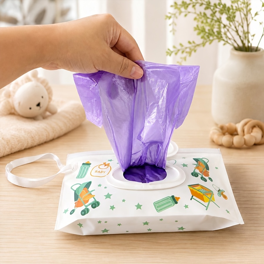 TEMU 100-count Diaper Trash Bags, Scented Bags That Odors, Hung On Strollers Or Cars, Suitable For Shopping, Outdoor Travel, And Household Cleaning
