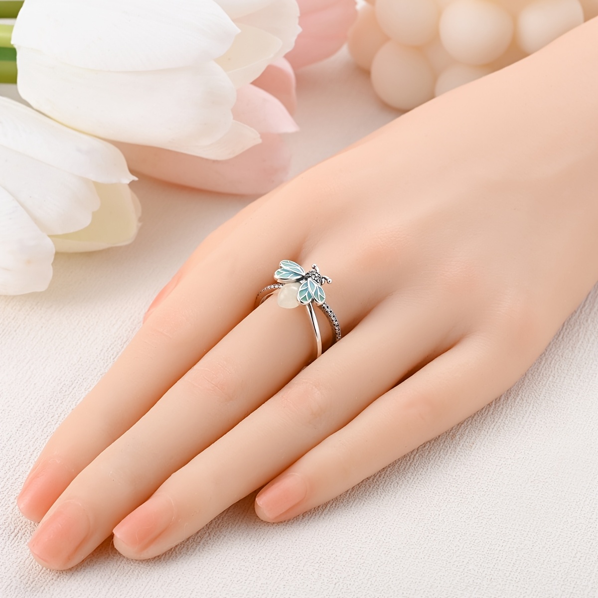 Women's Summer Night Glow Firefly Ring, Elegant Gift