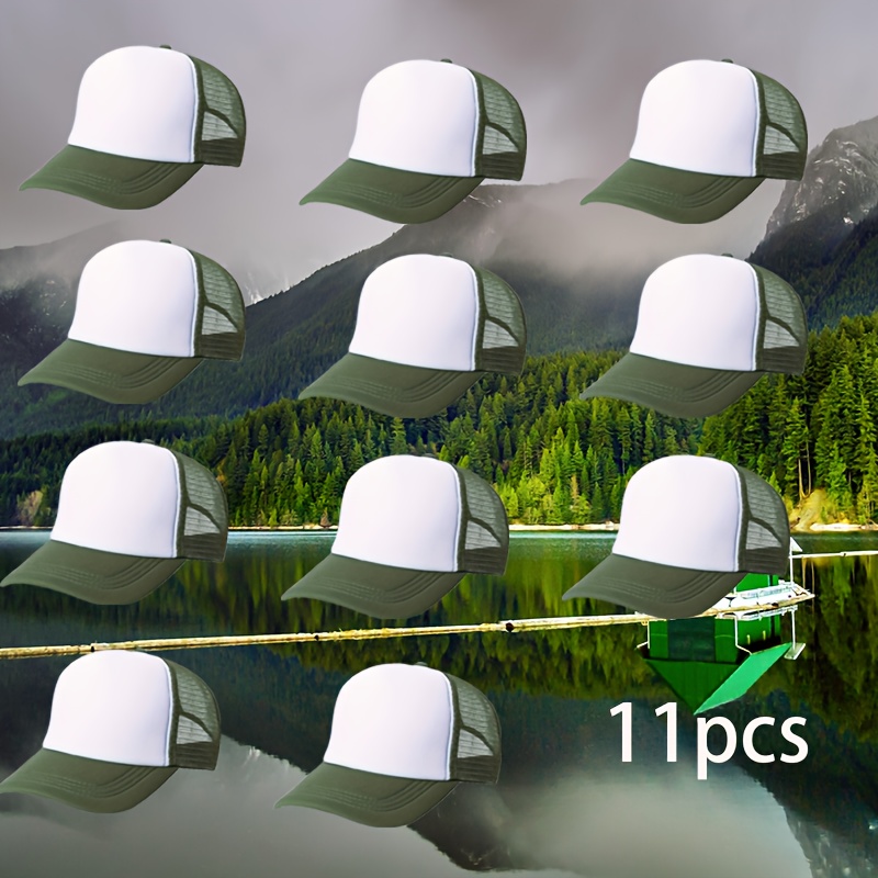 11pcs Custom DIY Pattern Photo Print Mesh Baseball Cap Set