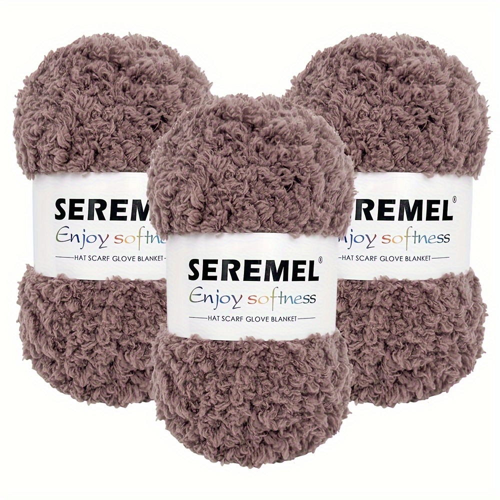 

Seremel 3pcs Soft Coral Yarn, 150g - Perfect For Diy Knitting & Crochet Projects | Available In Multiple Colors | Ideal For Scarves, Sweaters, Blankets