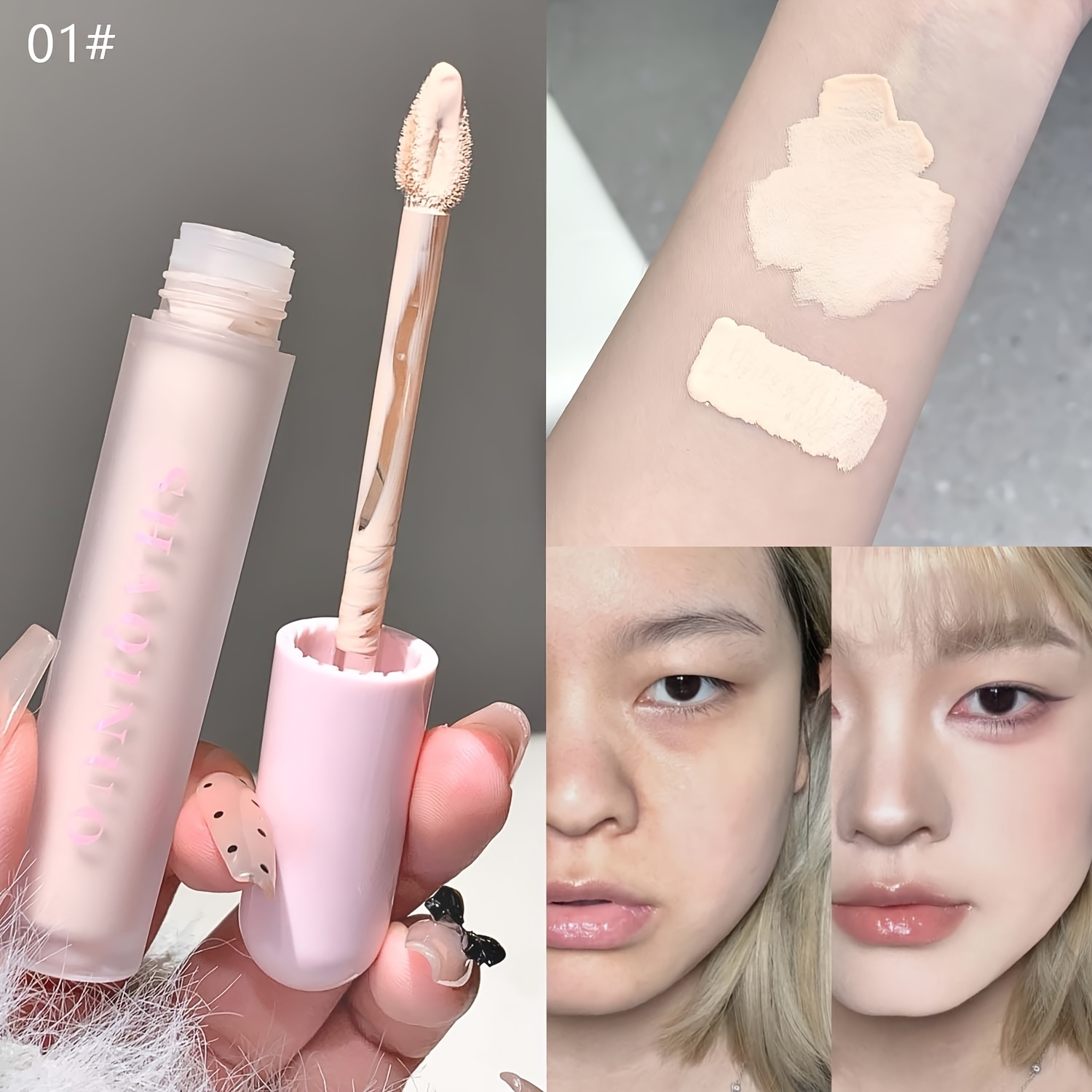Image of Water-like Seamless Concealer, Covers With A Smooth, Y Finish That Glides On Effortlessly. Perfect For Refining Facial Makeup, Ideal As A Holiday Gift For Christmas, Halloween, Or Thanksgiving