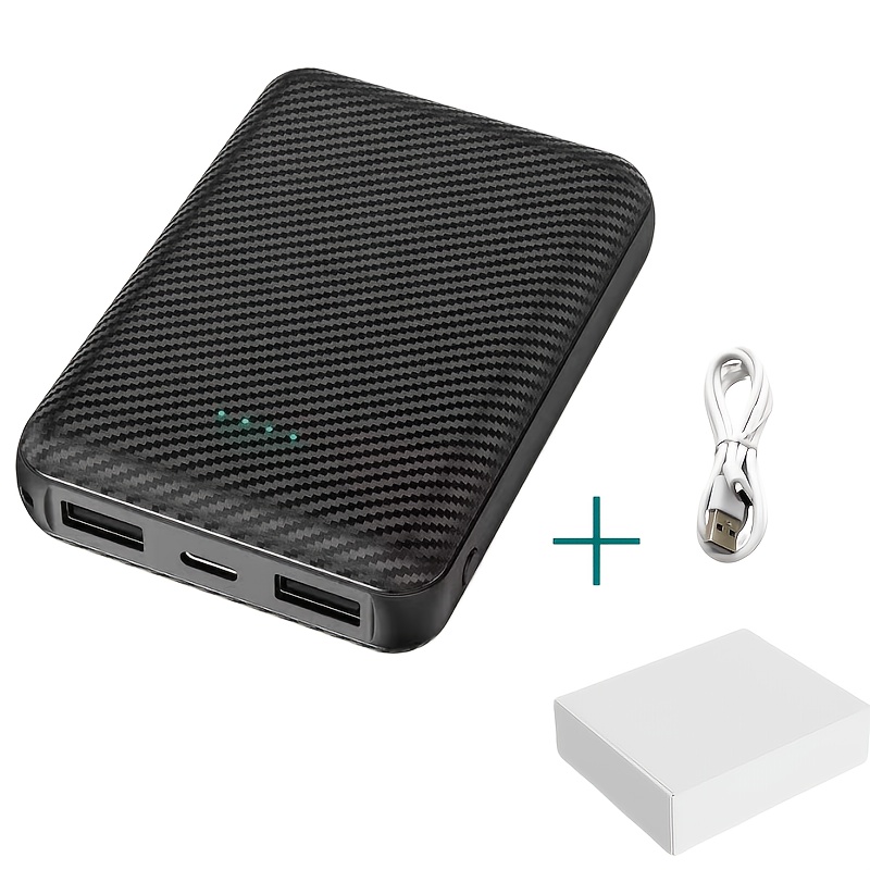 TEMU 20000mah Portable Power Bank, 5v 3a Usb Type-c Output, Rechargeable Lithium Polymer Battery, Portable External Charger, Suitable For Winter