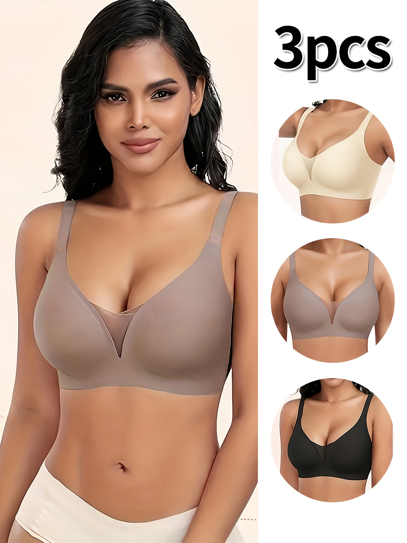 item picture 3pcs womens bras