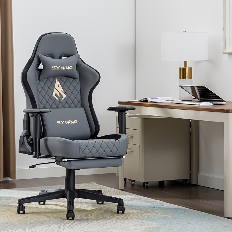 Symino Ergonomic Gaming Chair, Pu Leather Retro-style