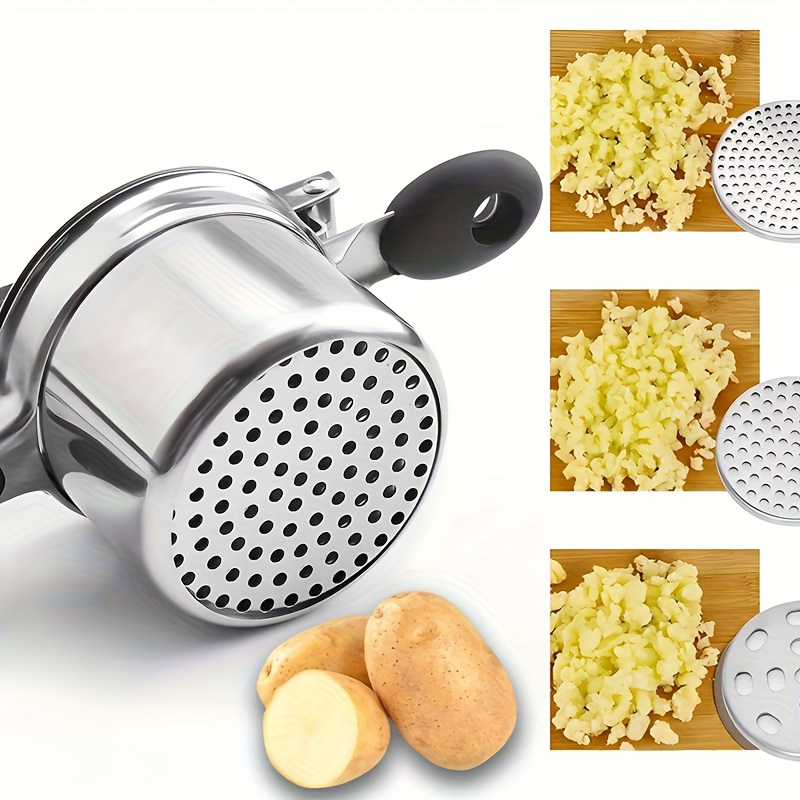Premium Potato Ricer with 3 Interchangeable Discs for Mashing